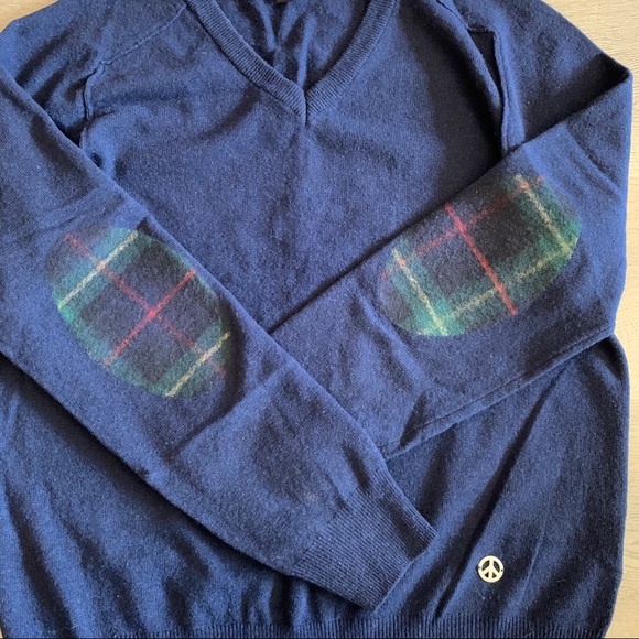 Men’s Love Moschino blue sweater w/ elbow patches - Picture 10 of 16